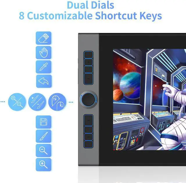 Alt view image 5 of 7 - XP-PEN Artist Pro 16 Drawing Pen Display 99% Adobe RGB 
1080P Graphics Monitor Drawing Pen Tablet 16 Inch Screen Supports a USB-C to USB-C Connection Tilt Function with X3 Smartchip stylus