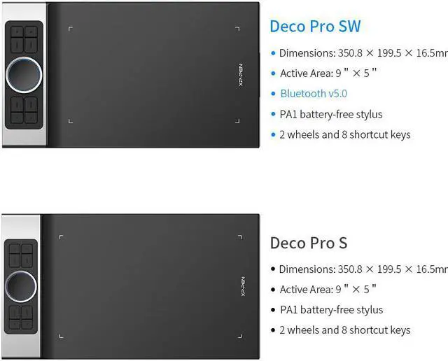 Alt view image 3 of 7 - XP-PEN Deco Pro MW Bluetooth Graphics Tablet Wireless Drawing Tablets Painting Pen Tablet for Drawing and Remote Learning
