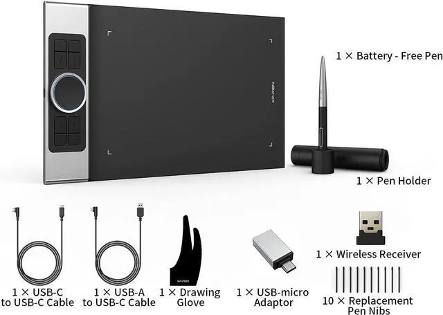 Alt view image 7 of 7 - XP-PEN Deco Pro MW Bluetooth Graphics Tablet Wireless Drawing Tablets Painting Pen Tablet for Drawing and Remote Learning