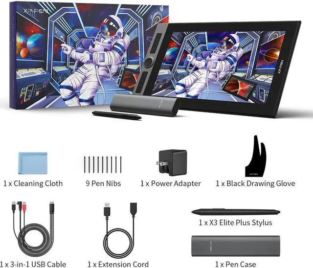 Alt view image 7 of 7 - XP-PEN Artist Pro 16 Drawing Pen Display 99% Adobe RGB 
1080P Graphics Monitor Drawing Pen Tablet 16 Inch Screen Supports a USB-C to USB-C Connection Tilt Function with X3 Smartchip stylus