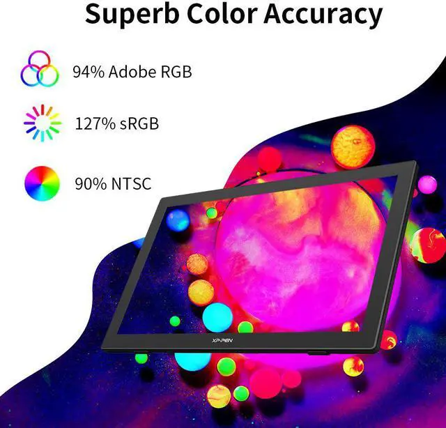 Alt view image 5 of 7 - XP-PEN Artist24 Drawing Pen Display 2K QHD (2560 x 1440) Resolution Graphics Monitor Drawing Tablet 23.8 Inch Screen  94% Adobe RGB USB-C to USB-C Connection Supports 60° Tilt Function