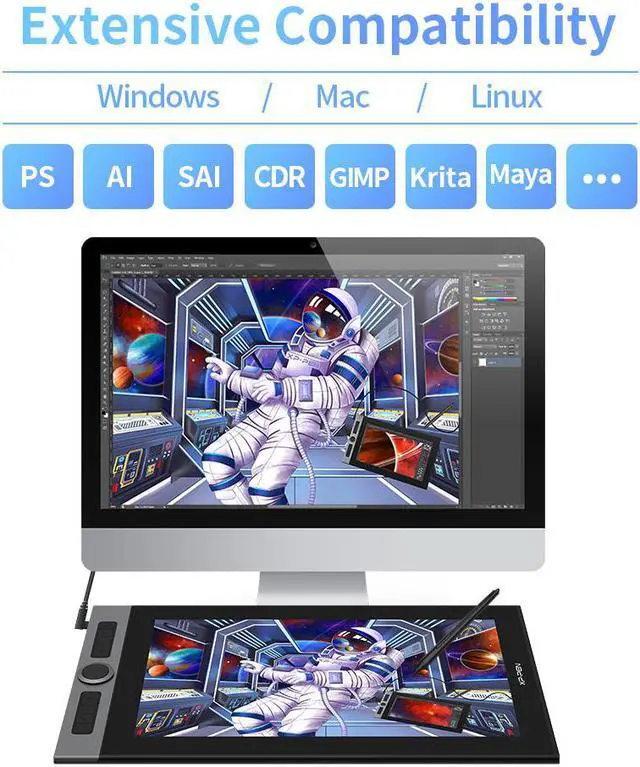 Alt view image 6 of 7 - XP-PEN Artist Pro 16 Drawing Pen Display 99% Adobe RGB 
1080P Graphics Monitor Drawing Pen Tablet 16 Inch Screen Supports a USB-C to USB-C Connection Tilt Function with X3 Smartchip stylus
