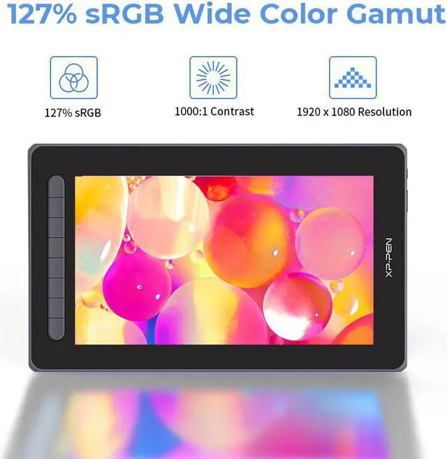 Alt view image 3 of 7 - XP Pen Artist 12 2nd Graphics Tablet with 11.9-inch FHD Display, Pro Drawing Tablet with X3 Smart Chip Stylus Blue
