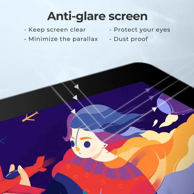Alt view image 4 of 7 - XPPen Artist 13 2nd Digital Art Drawing Tablet Graphic Tablet with 13.3 in Fully-laminated 1080P  Screen for Windows Android Black