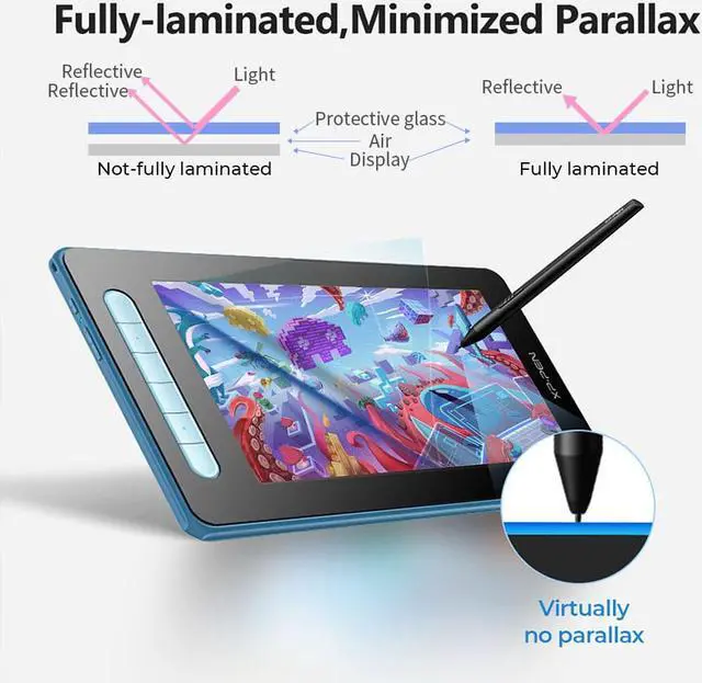 Alt view image 3 of 7 - XPPen Artist 10 2nd Graphic Tablet with Screen 10in Ddigital Art Drawing Tablets with Pen for Beginner Blue