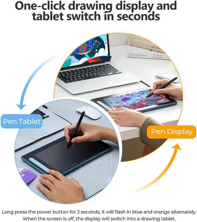 Alt view image 6 of 7 - XPPen Artist 10 2nd Graphic Tablet with Screen 10in Ddigital Art Drawing Tablets with Pen for Beginner Blue