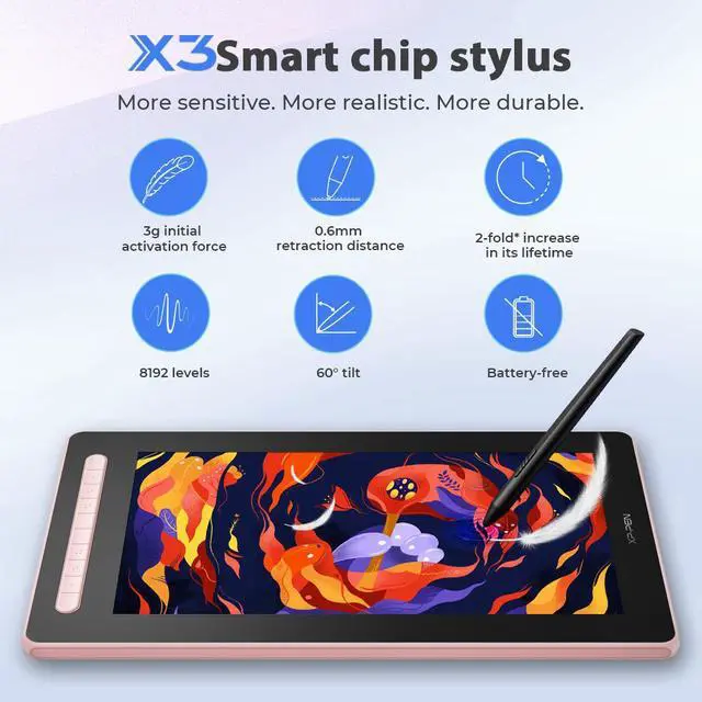 Alt view image 6 of 7 - XPPen Artist 16 2nd Drawing Tablet, Graphic Tablet For Animation, Digital Art Pen Display with Full Lamination 1080P Screen 8192 Pressure Levels Stylus for Computer Black