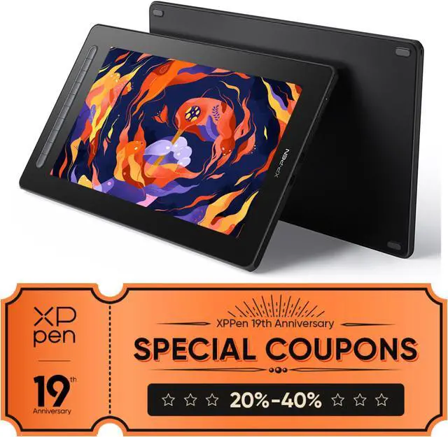 Main image of XPPen Artist 16 2nd Drawing Tablet, Graphic Tablet For Animation, Digital Art Pen Display with Full Lamination 1080P Screen 8192 Pressure Levels Stylus for Computer Black