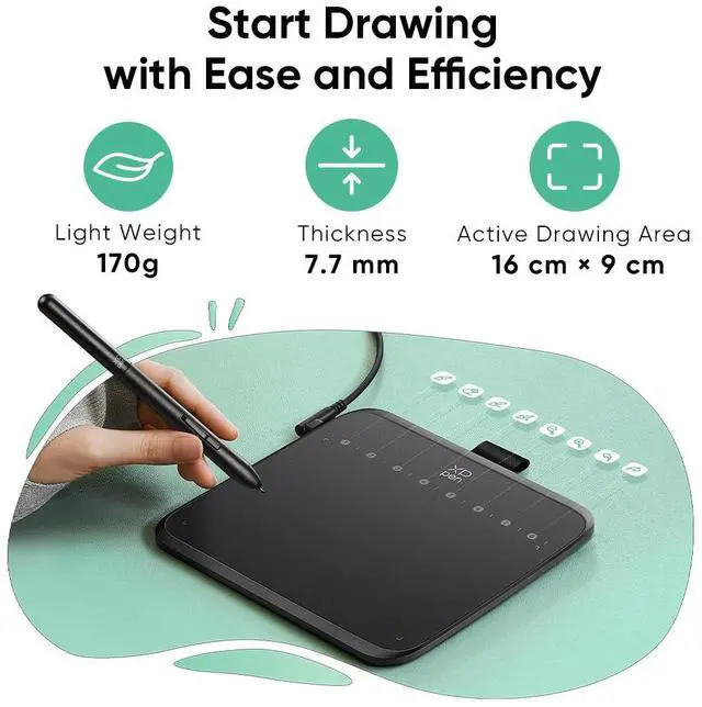 Alt view image 4 of 7 - XPPen Deco 640 6x4 Inch OSU Drawing Tablet for E-Learning, Compatible with Mac/Windows/Chromebook, 16384 Pressure Levels
