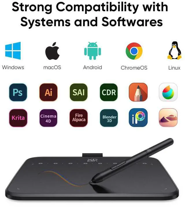 Alt view image 6 of 7 - XPPen Deco 640 6x4 Inch OSU Drawing Tablet for E-Learning, Compatible with Mac/Windows/Chromebook, 16384 Pressure Levels