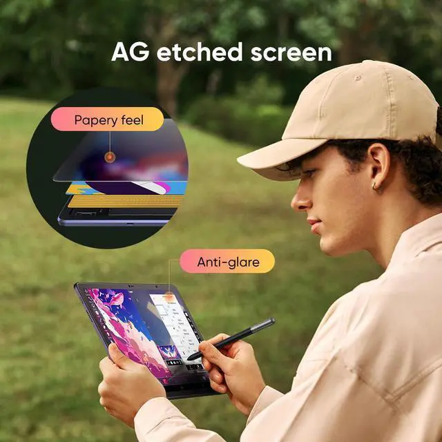 Alt view image 6 of 7 - XPPen 12.2 Inch Magic Drawing Pad 2nd Standalone Drawing Tablet with 16384 Pressure Levels X3 Pro Slim Battery-Free Stylus Paper-Like Screen 8GB + 256GB Portable for Digital Drawing Artists