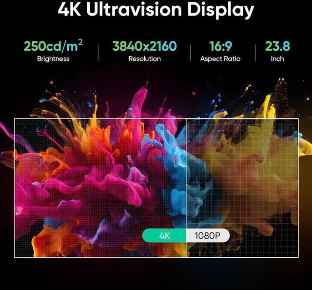 Alt view image 2 of 7 - XPPen Artist Pro 24 Gen2 4K Drawing Tablet with Screen, 23.8" Ultra HD Full Laminated AG Display, Dual 16384 Pen Pressure Stylus, Wireless Keydial, 99% Adobe RGB, E<1 Graphic Tablet