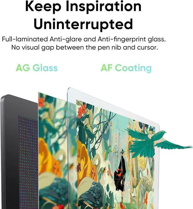 Alt view image 2 of 7 - XPPen Artist Pro 24 Gen2 165hz Drawing Tablet with 23.8"  Full Laminated AG Screen, E < 1 Graphic Tablet Drawing Monitor, Dual 16384 Pen Pressure Stylus, Bluetooth Keyboard, Storage Pen Case