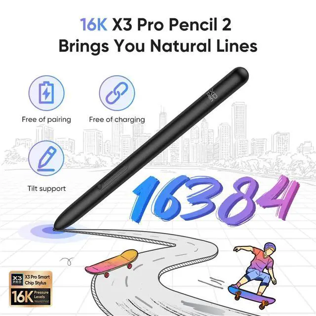 Alt view image 5 of 7 - XPPen Writing/Drawing Tablet No Computer Needed,Standalone Sketching Drawing Pad,XP Note Pad with Low Blue Light Screen/16384 Pen Pressure Stylus/8000mAh Battery/6GB + 128GB