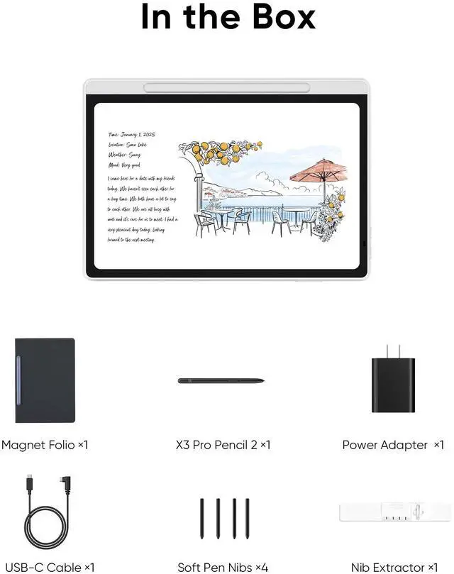 Alt view image 7 of 7 - XPPen Writing/Drawing Tablet No Computer Needed,Standalone Sketching Drawing Pad,XP Note Pad with Low Blue Light Screen/16384 Pen Pressure Stylus/8000mAh Battery/6GB + 128GB