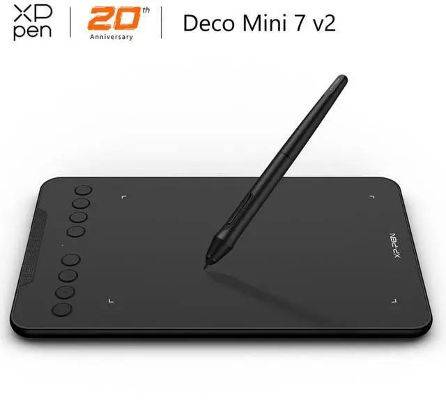 Main image of XP-PEN Deco Mini7 Graphics Tablet 7 x 4.37 Inch Pen Tablet with Tilt Support Passive Pen and 8 Customizable Shortcut Keys Drawing Tablet Compatible with Chromebook for Online Teaching/E-Learning