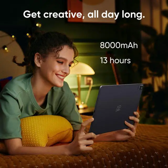 Alt view image 7 of 7 - XPPen 12.2 Inch Standalone Drawing Tablet Magic Drawing Pad, No Computer Needed, Android Tablet with 16384 Pressure Levels Stylus, 8GB + 256GB Portable for Digital Drawing