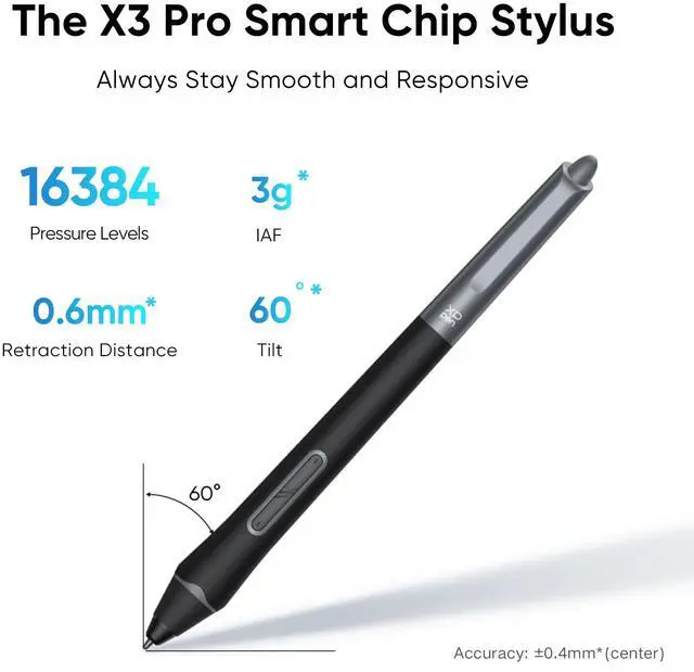 Alt view image 7 of 7 - XPPen 2.5K Drawing Tablet with 21.5in Screen,Artist Pro (Gen 2) Graphic Tablet,Latest 16384 Pressure Levels,99% Adobe RGB Calman Verified Drawing Display with Wireless Bluetooth Keyboard and Pen