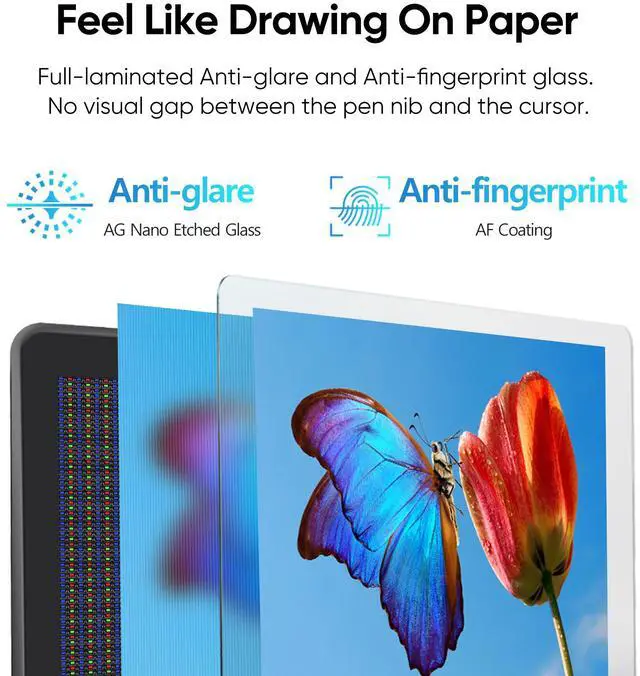 Alt view image 4 of 7 - XPPen 2.5K Drawing Tablet with 21.5in Screen,Artist Pro (Gen 2) Graphic Tablet,Latest 16384 Pressure Levels,99% Adobe RGB Calman Verified Drawing Display with Wireless Bluetooth Keyboard and Pen