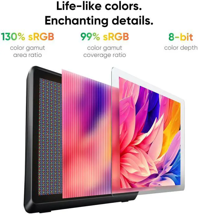 Alt view image 2 of 7 - XPPen 21.5-inch Pro Drawing Tablet,130% sRGB Fully-laminated Screen,16384 Pen Pressure,X3 Pro Smart Chip Stylus,Calman Verified Monitor for Digital Art,Graphics Tablet for Laptops