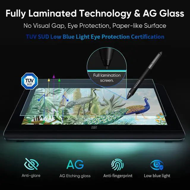 Alt view image 3 of 7 - XP-Pen Artist Pro Series Drawing Tablets, 14"/16" Graphic Display,Latest Gen 2 Design for Animation,1920x1200 Monitor 123% SRGB Color Gamut, 16384 Pressure Level X3 Pro Stylus for Computer