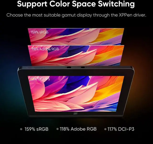 Alt view image 7 of 7 - XP-Pen Artist Pro Series Drawing Tablets, 14"/16" Graphic Display,Latest Gen 2 Design for Animation,2560 X 1600 Monitor 159% SRGB Color Gamut, 16384 Pressure Level X3 Pro Stylus for Computer 16 inch