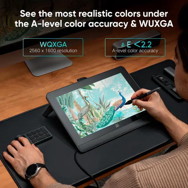 Alt view image 2 of 7 - XP-Pen Artist Pro Series Drawing Tablets, 14"/16" Graphic Display,Latest Gen 2 Design for Animation,2560 X 1600 Monitor 159% SRGB Color Gamut, 16384 Pressure Level X3 Pro Stylus for Computer 16 inch