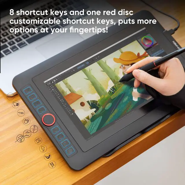 Alt view image 4 of 7 - XPPen Artist Pro Series Drawing Tablet 12/13.3/15.6in Screen 1080P Graphic Monitor, 8192 Pen Pressure, 88% NTSC, Digital Drawing Graphic Tablet Animation Pen Diasplay