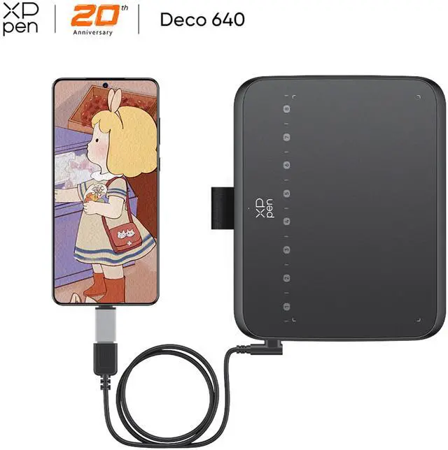 Main image of XPPen Latest Small Deco Drawing Tablet with Pen,16384 Levels Pressure/60°Tilt Support,6x4inch Graphic Tablet Resolution 5080LPI for Phone/Computer, Portablet Drawing Pad for Digital Art/OSU Game