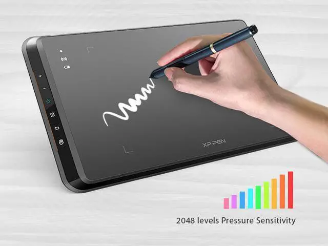 Alt view image 2 of 7 - XP-Pen Star05 Wireless Drawing tablet Battery-free Stylus Graphics Drawing Tablet with Touch Express Keys