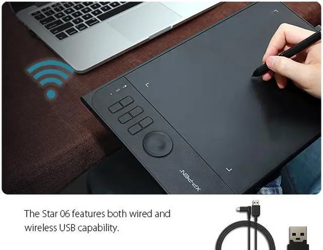 Alt view image 4 of 7 - XP-Pen Star06 Wireless 2.4G Graphics Drawing Tablet Digital tablet Painting Board with 6 Hot Keys