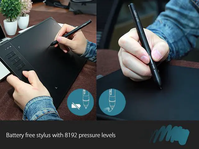 Alt view image 6 of 7 - XP-Pen Star06 Wireless 2.4G Graphics Drawing Tablet Digital tablet Painting Board with 6 Hot Keys