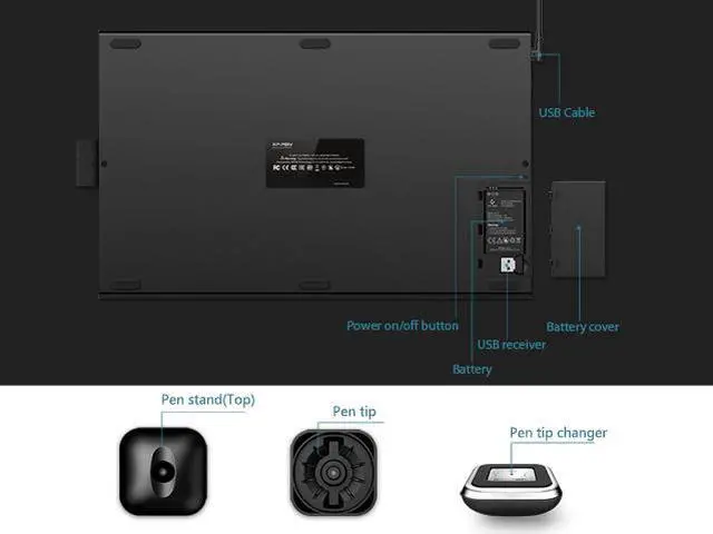 Alt view image 7 of 7 - XP-Pen Star06 Wireless 2.4G Graphics Drawing Tablet Digital tablet Painting Board with 6 Hot Keys