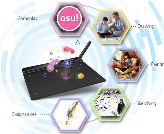 Alt view image 2 of 7 - XP-Pen StarG640 6x4 Inch osu! Ultrathin Tablet Drawing Tablet Digital Graphics Tablet with Battery-free Stylus(8192 levels pressure)