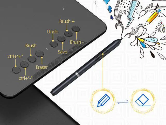 Alt view image 6 of 7 - XP-Pen Deco 01 10x6.25 Inch Digital Graphics Drawing Tablet Drawing Pen Tablet with Battery-free Passive Stylus and 8 shortcut keys (8192 levels pressure)