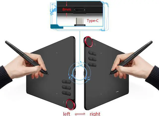 Alt view image 4 of 7 - XP-PEN Deco 03 Wireless 2.4G Digital Graphics Drawing Tablet Drawing Pen Tablet with Battery-free Passive Stylus and 6 Shortcut Keys (8192 levels pressure) 10x6 Inch