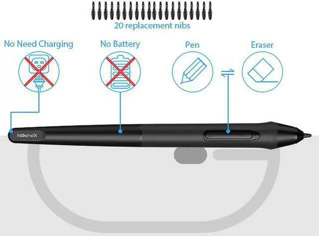 Alt view image 6 of 7 - XP-PEN G640S Drawing Tablet Graphic Pen Tablet for OSU! 8192 Levels Pressure Digital Tablet with 6 Shortcut Keys and Battery-Free Stylus (6x3.75 Inch)