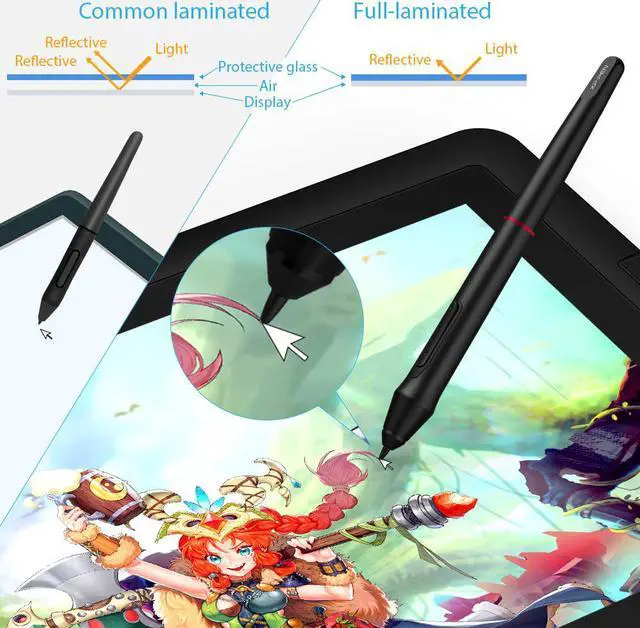 Alt view image 3 of 7 - XP-PEN Artist15.6 Pro 15.6 Inch Drawing Pen Display Graphics Monitor Full-Laminated Technology Drawing Monitor with Tilt Function and Red Dial (8192 Levels Pen Pressure, 120% sRGB)