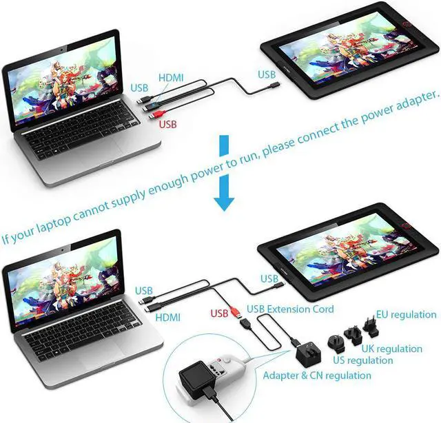 Alt view image 5 of 7 - XP-PEN Artist15.6 Pro 15.6 Inch Drawing Pen Display Graphics Monitor Full-Laminated Technology Drawing Monitor with Tilt Function and Red Dial (8192 Levels Pen Pressure, 120% sRGB)