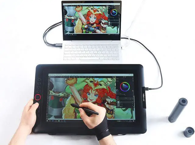 Alt view image 6 of 7 - XP-PEN Artist15.6 Pro 15.6 Inch Drawing Pen Display Graphics Monitor Full-Laminated Technology Drawing Monitor with Tilt Function and Red Dial (8192 Levels Pen Pressure, 120% sRGB)