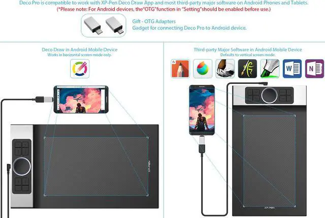 Alt view image 5 of 7 - XP-PEN Deco Pro Medium Graphics Drawing Tablet Ultrathin Digital Pen Tablet with Tilt Function Double Wheel and 8 Shortcut Keys 8192 Levels Pressure 11x6 Inch Working Area