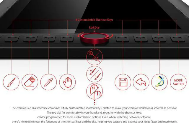 Alt view image 6 of 7 - XP-PEN Artist13.3 Pro 13.3 Inch IPS Drawing Monitor Pen Display Full-Laminated Graphics Drawing Monitor with Tilt Function and 8 Shortcut Keys (8192 Levels Pen Pressure, 123% sRGB)