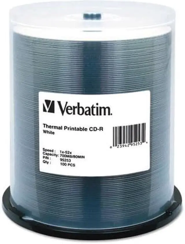 Alt view image 4 of 4 - Cd-R Discs, Printable, 700mb/80min, 52x, Spindle, White, 100/pack