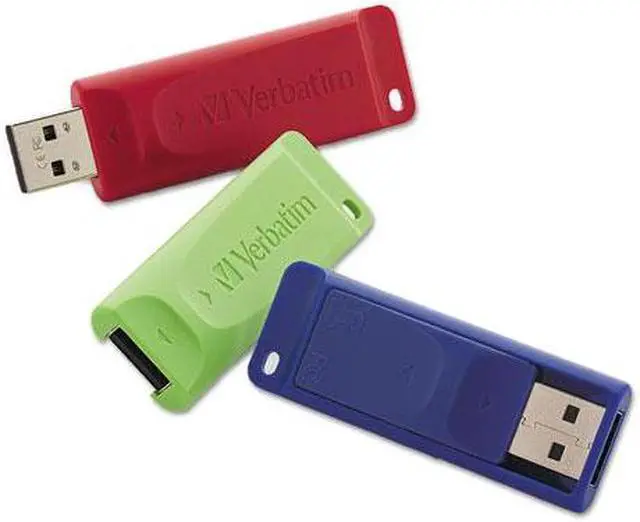 Alt view image 4 of 4 - Verbatim 8GB Store 'n' Go USB Flash Drive - 3pk - Red, Green, Blue - TAA Compliant