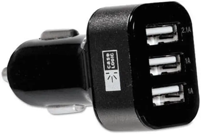 Alt view image 2 of 2 - Case Logic CLOPV4004BK 4.1 Amp 3 Port USB Car Charger/Adapter