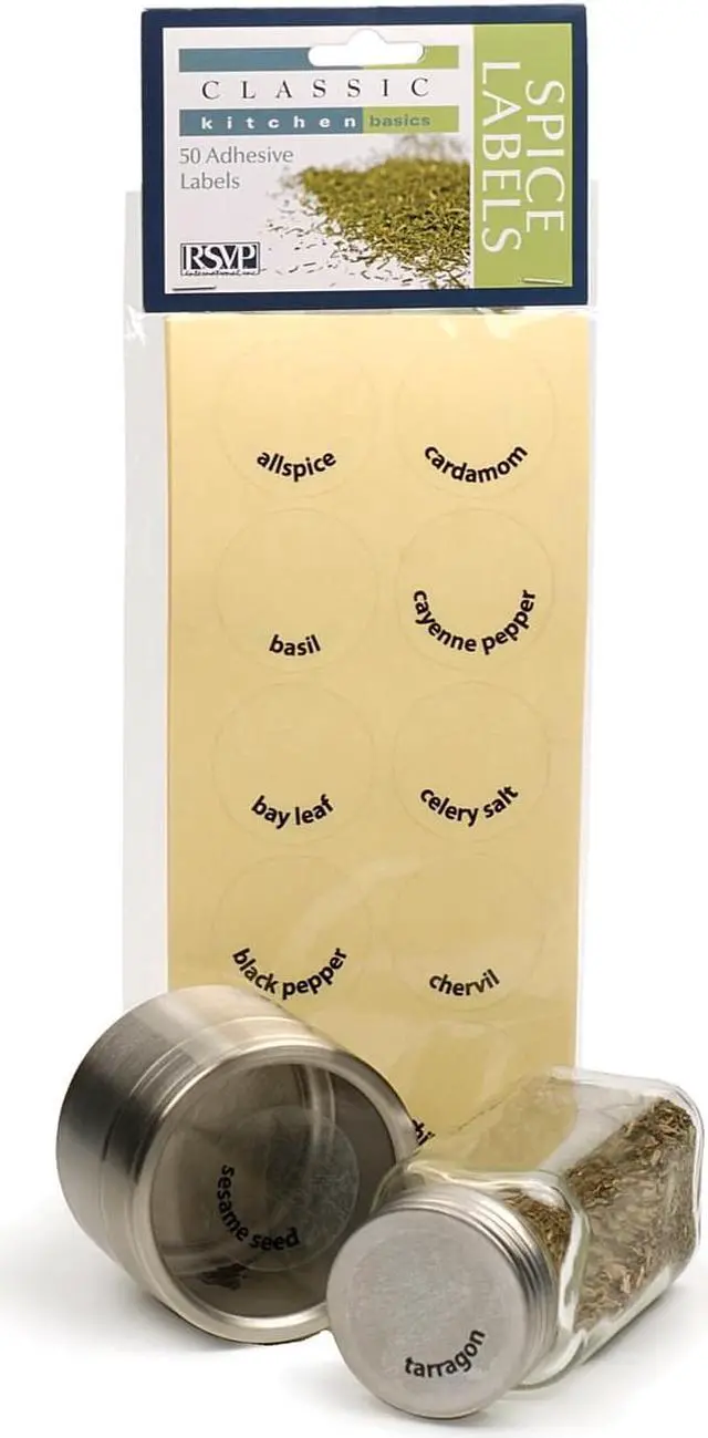 Alt view image 3 of 4 - Clear Round Adhesive Spice & Herb Labels