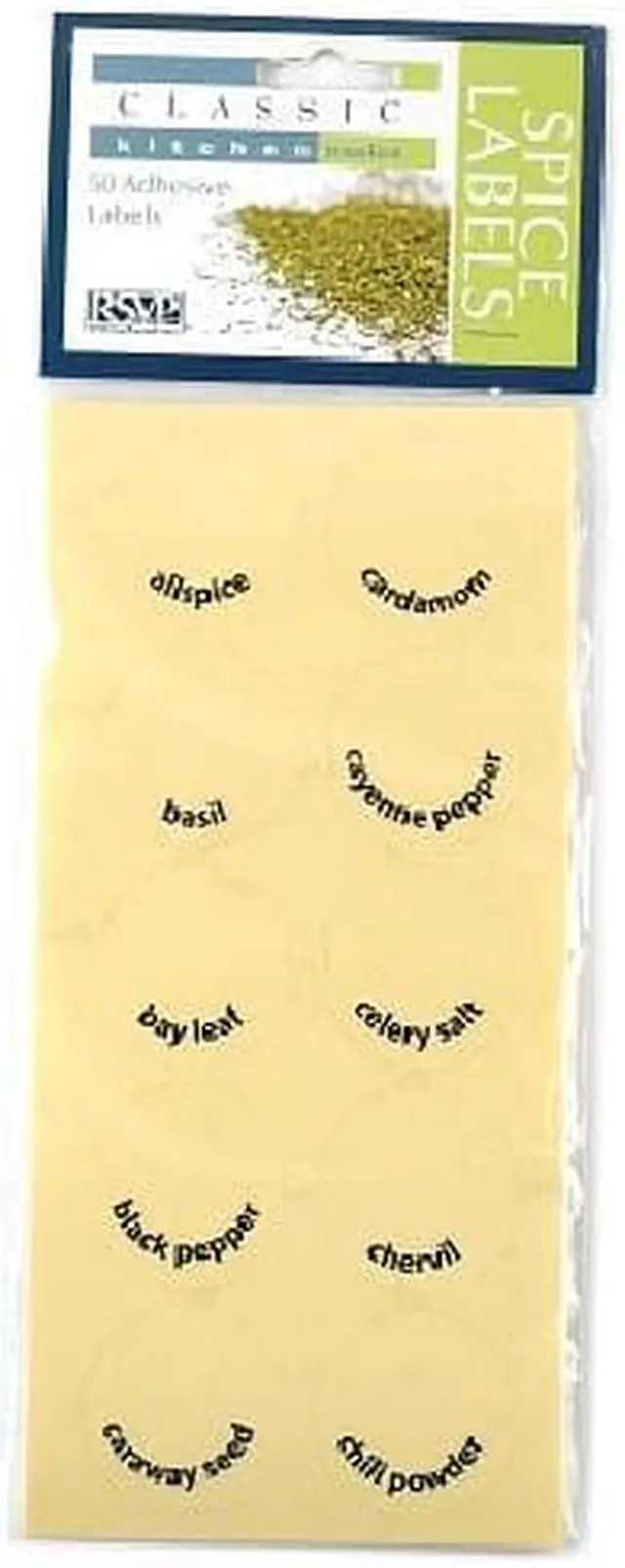 Alt view image 2 of 4 - Clear Round Adhesive Spice & Herb Labels