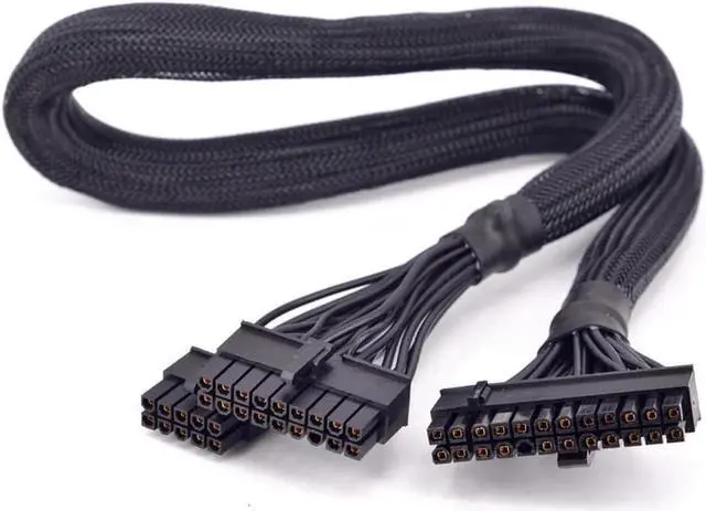 Main image of 24Pin ATX Power Supply Cable 18+10Pin to 20+4 Pin Sleeved for Seasonic M12II EVO Series 850 W 750 W 620 W 520 W PSU Modular