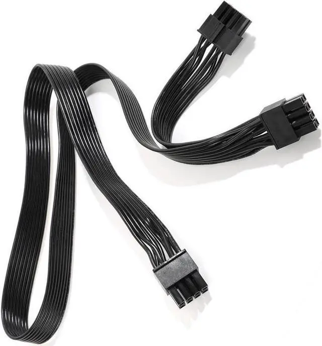Alt view image 4 of 4 - PSU CPU 8 Pin to Dual 8 (4+4) Pin EPS Cable Male to Male CPU Power Cable for Seasonic Focus Prime ROG Thor Strix Modular Power Supply (70cm+15cm)