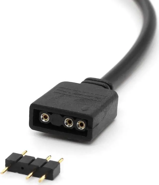 Alt view image 6 of 7 - ARGB Splitter Cable, 5V 3 Pin Addressable RGB Splitter Cable with SM 3 Pin Male Connector for Computer Chassis, 1 to Dual ARGB Cable, 11.8 Inches, 2 Pack (1 to 2 ARGB Spliter Cable (Male))